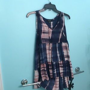 Blue and pink and white dress/shirt